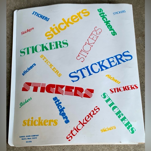 c. 1983 Vtg Hard Plastic 3 Ring Binder Sticker Collection Album - Picture 3 of 13